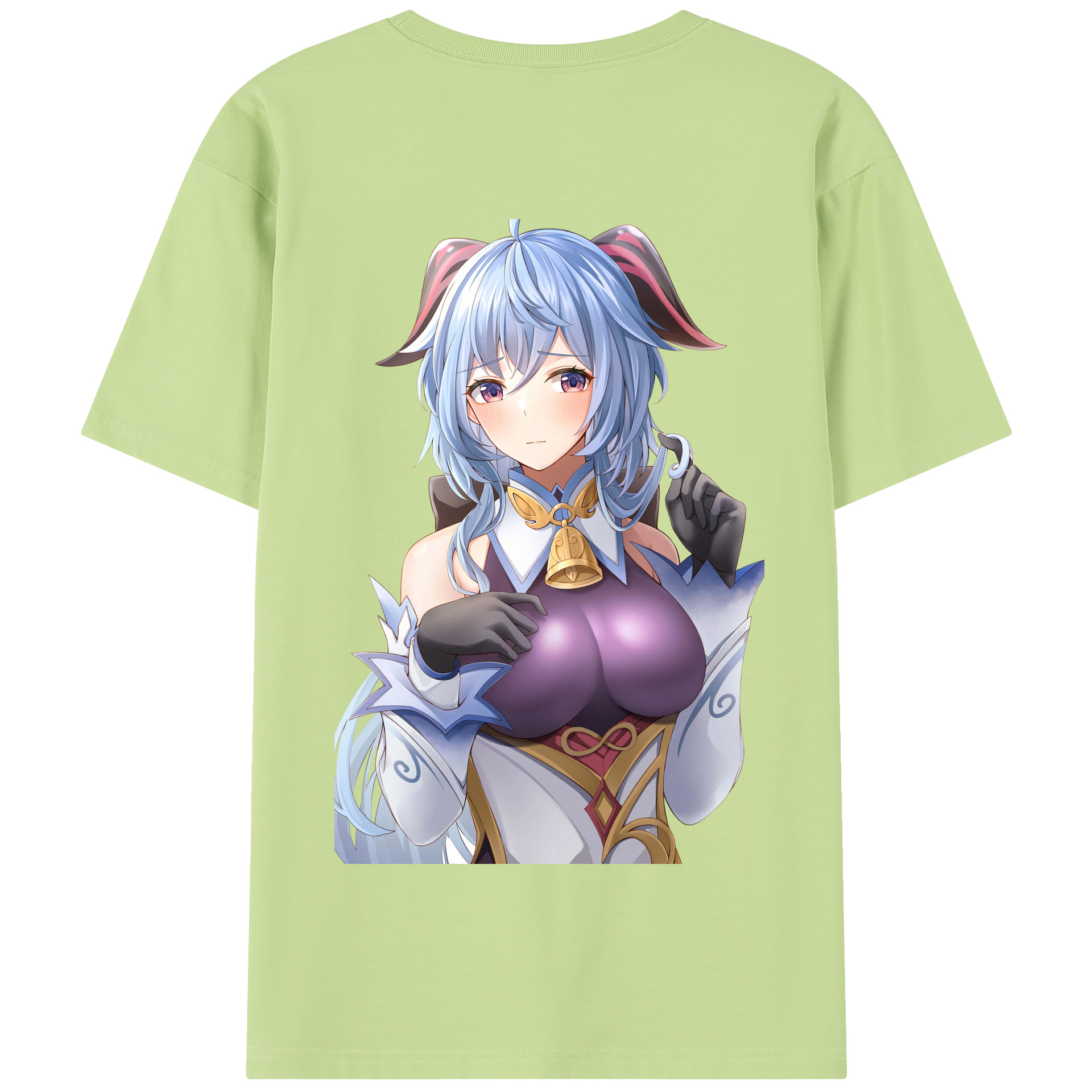 げんし神 甘雨 かんう genshin Ganyu 綿100％半袖Tシャツ（背面プリント）